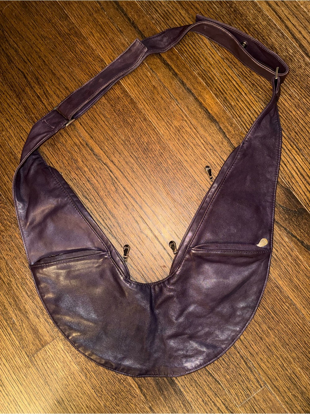 EUC The Sash Bag purple leather crossbody bag